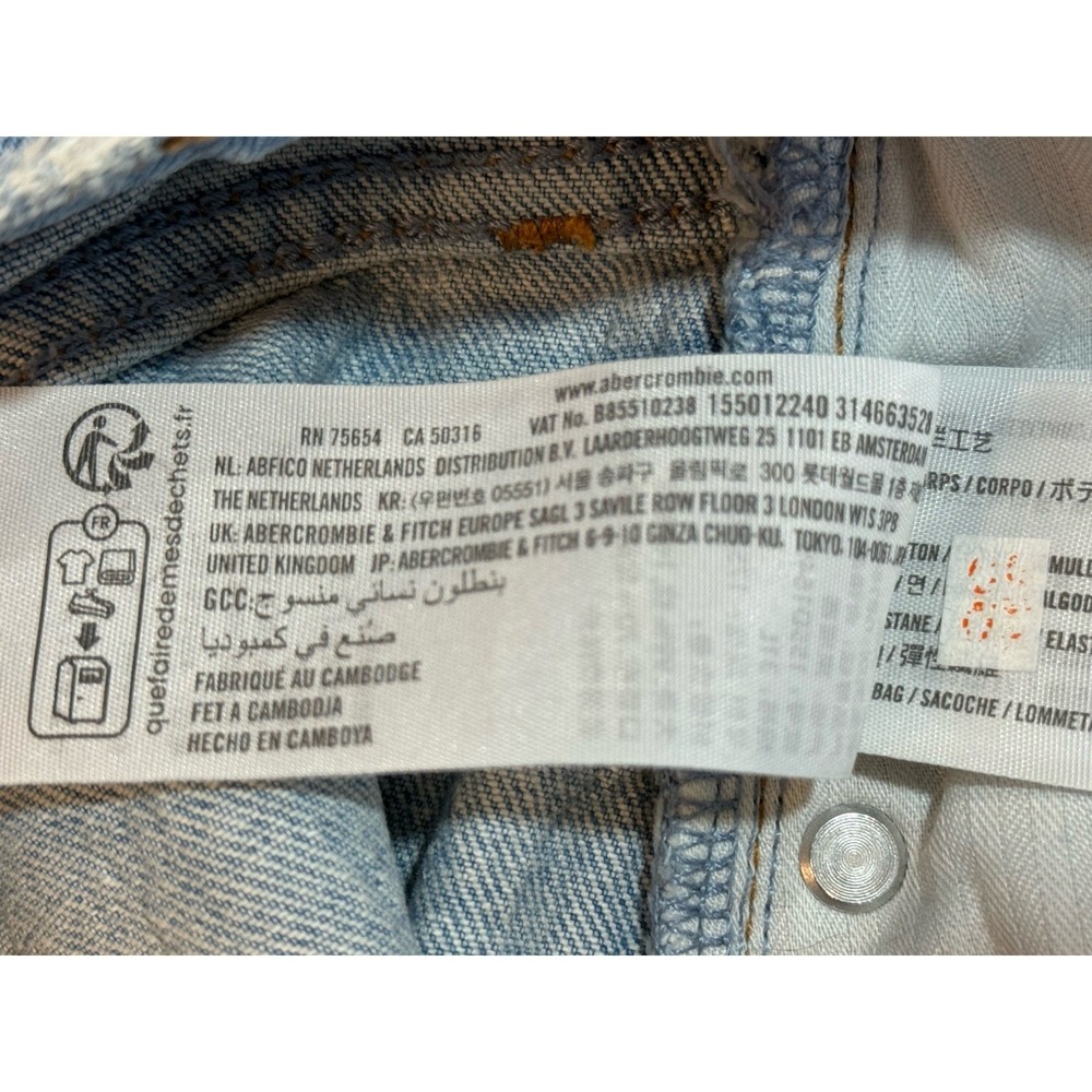 Abercrombie & Fitch 90s Relaxed Jeans Women 31/12 Distressed Y2K Grunge - Picture 6 of 9